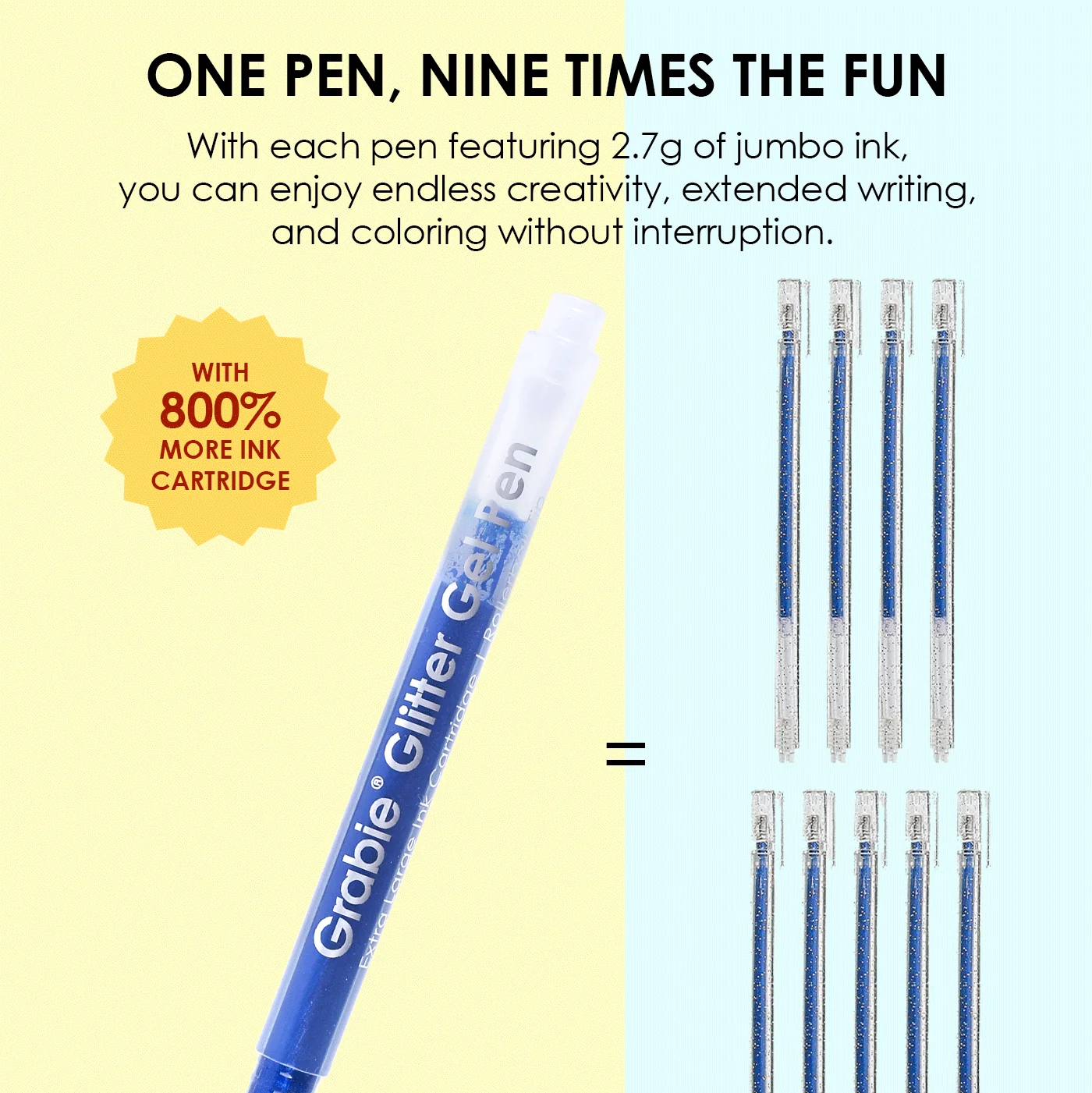 Jumbo Glitter Gel Ink Pen