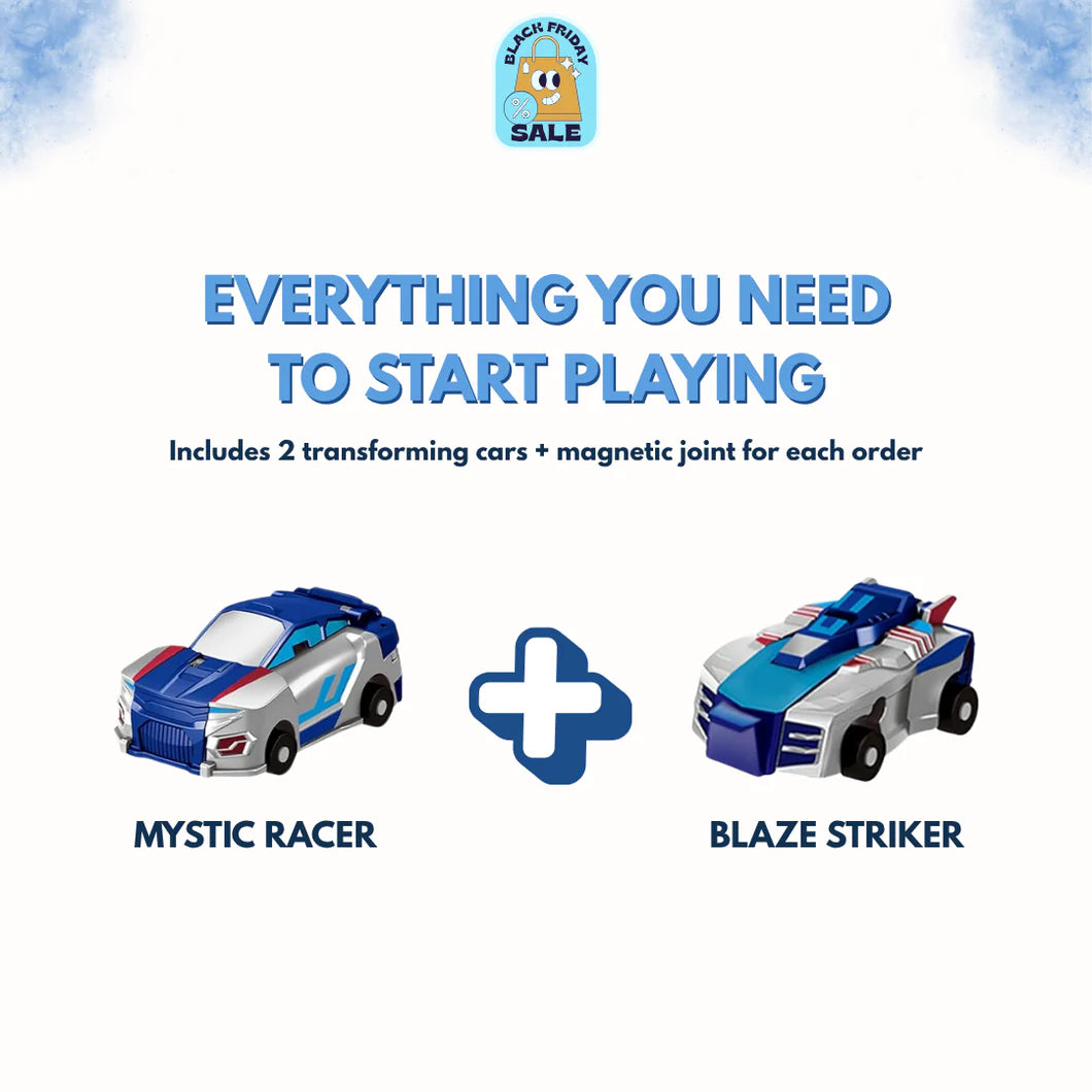 2-in-1 Magnetic Dragon Transformer Car