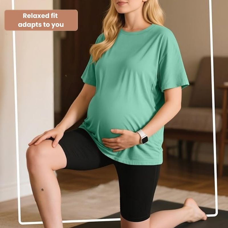 Nursing and Maternity T-Shirt with Hidden Zippers