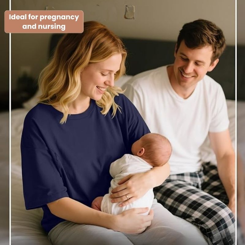 Nursing and Maternity T-Shirt with Hidden Zippers