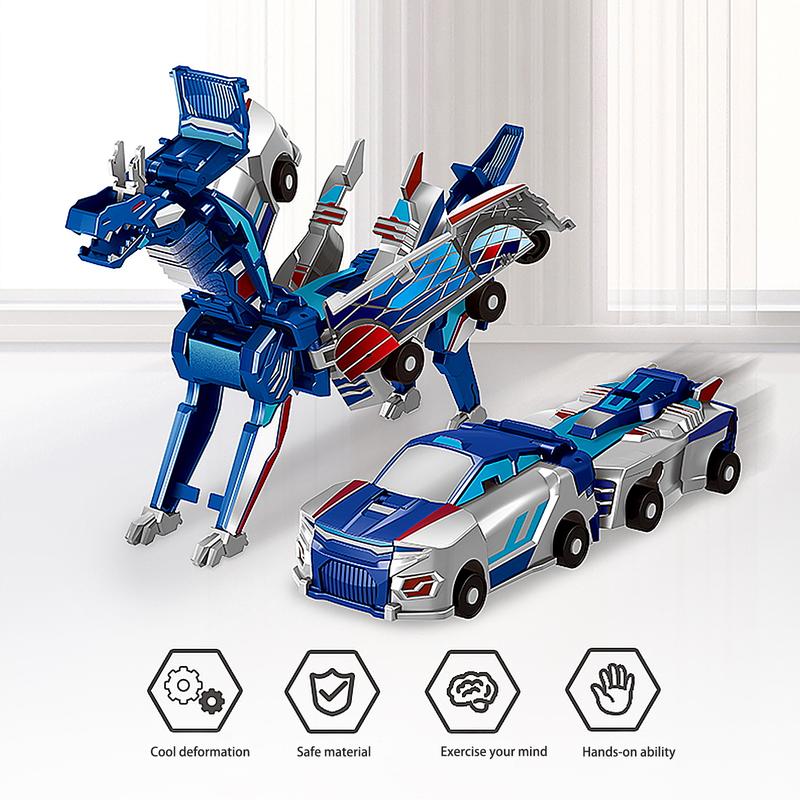 2-in-1 Magnetic Dragon Transformer Car