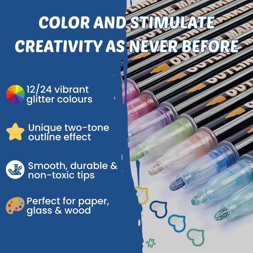 Glitter Markers Outline Pen