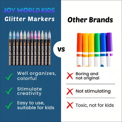 Glitter Markers Outline Pen
